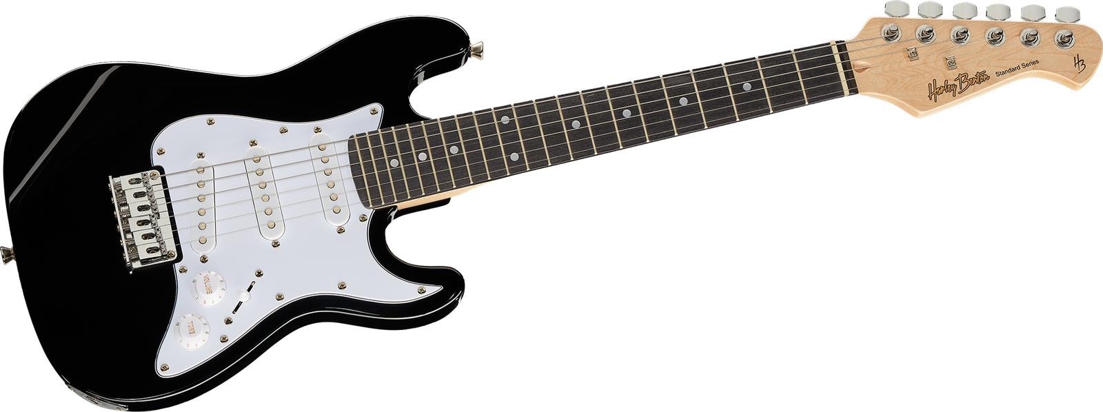 Harley Benton ST-Junior BK Standard Series Short Scale-E-Gitarre