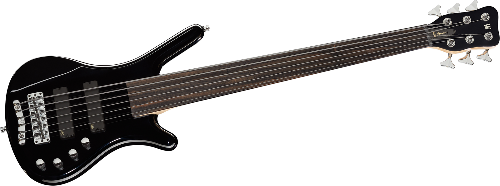 Warwick RockBass Corvette Basic 6 Fretless Black, six-string fretless bass guitar
