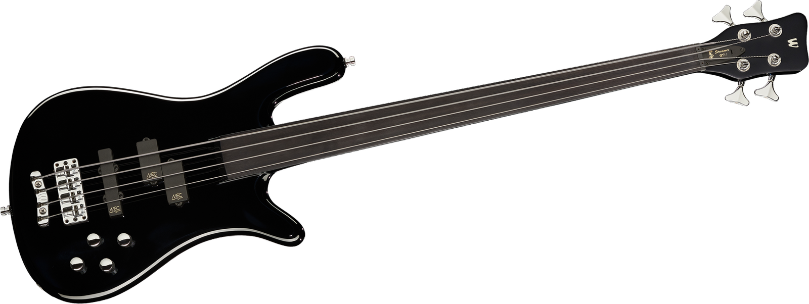 Warwick RockBass Streamer Neckthru 4 Fretless Black, fretless bass guitar