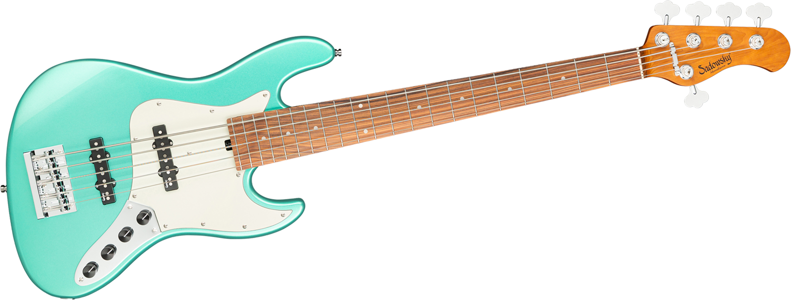 Sadowsky MetroExpress 21 Vintage JJ5 Morado Sage Green, five-string bass