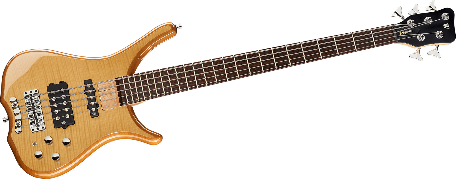 Warwick RockBass Infinity 5 Natural Transparent High Polish, five-string bass