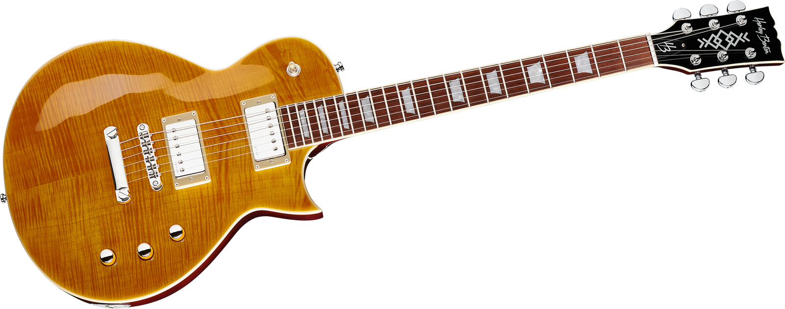 Harley Benton SC-Custom III Lemon Flame Komplettansicht