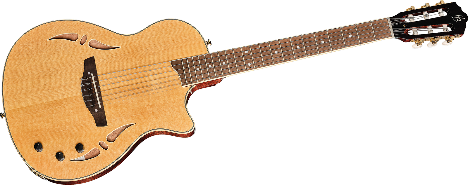 Harley Benton Nashville Nylon Natural Solid-Body Akustikgitarre mit Tonabnehmer