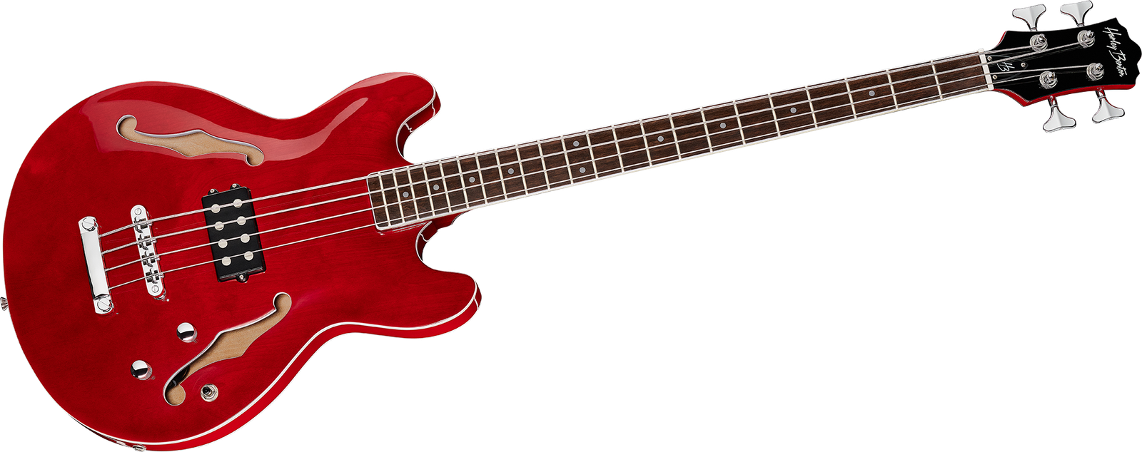 Semiakustischer E-Bass Harley Benton HB-50 Cherry Red