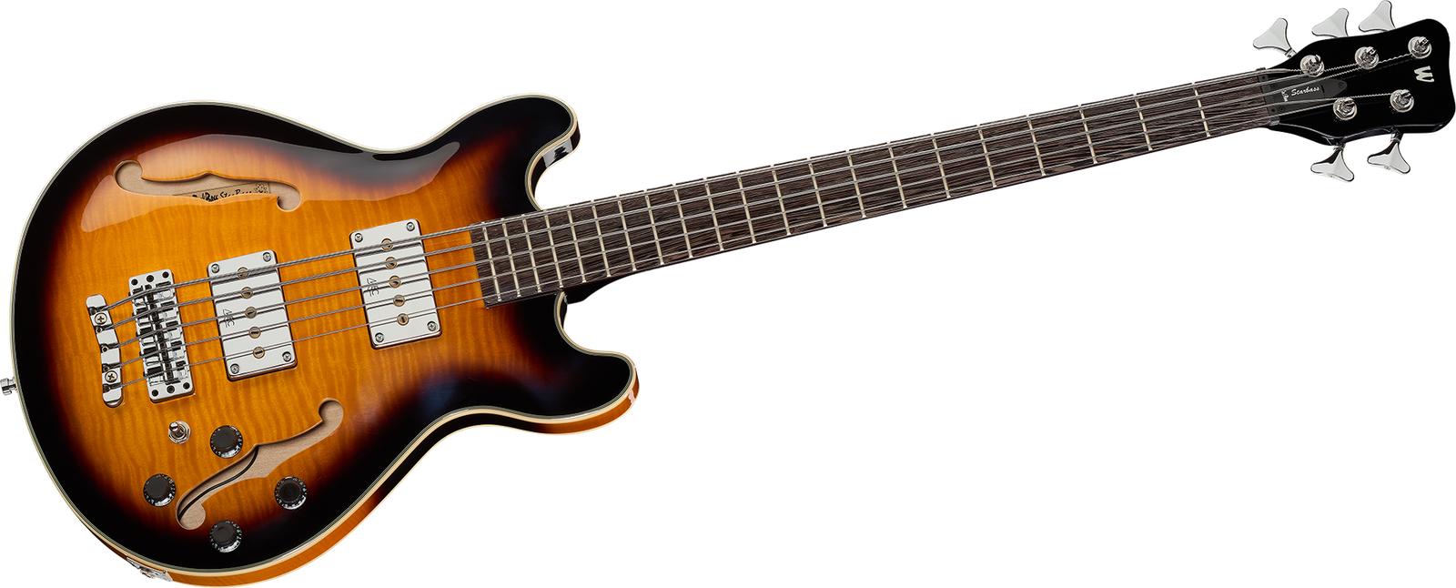 Warwick RB Star Bass 5 VSTHP, five-string semihollow bass guitar