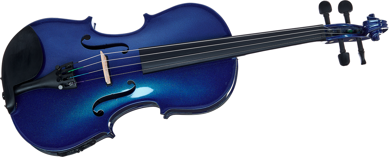 Silberne Harley Benton HBV 800BLM Acoustic-Electric Geige