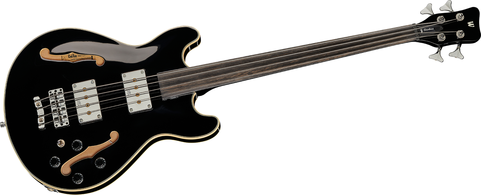 Warwick RB Star Bass 4 FL BK, semihollow fretless bass