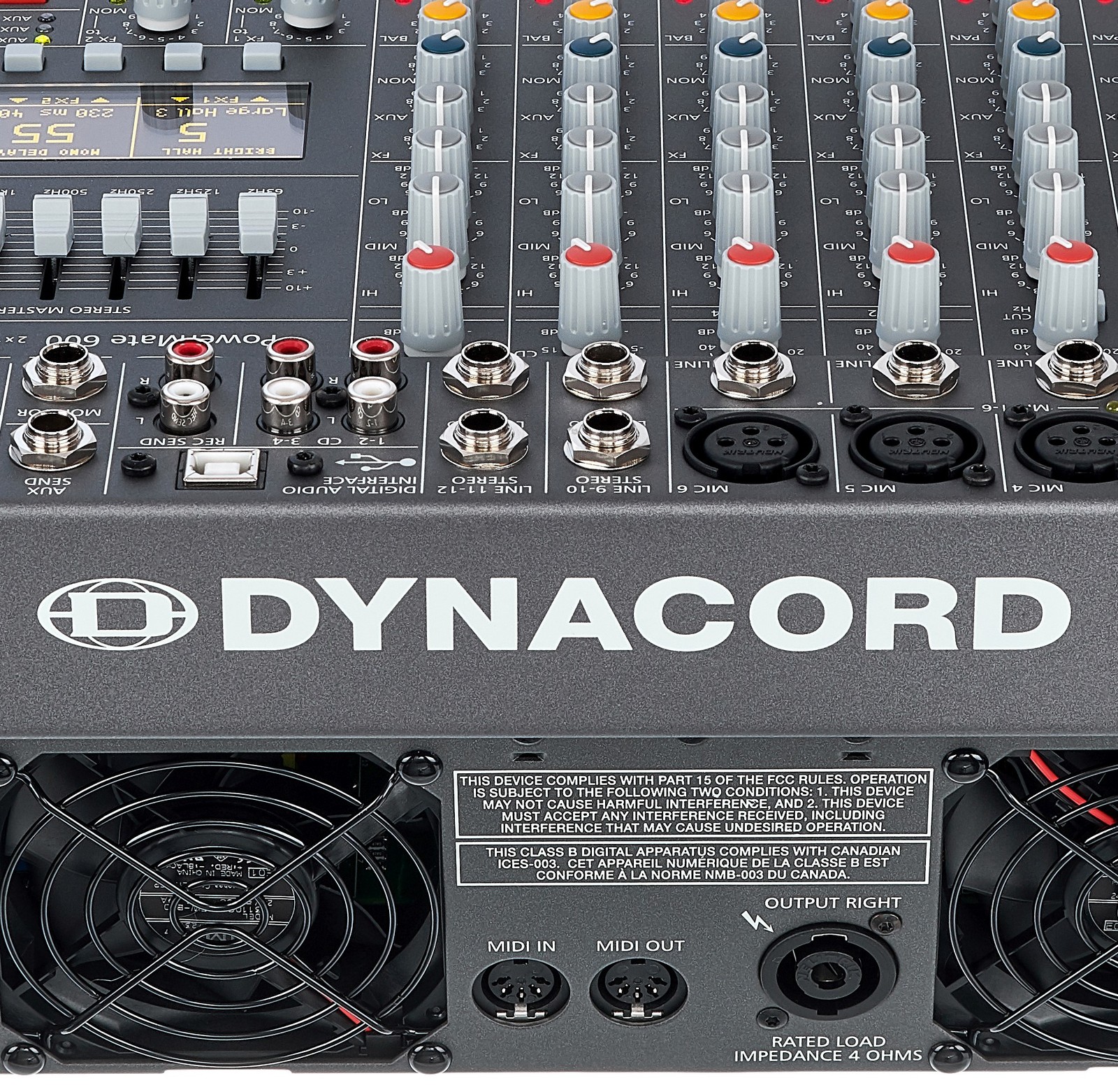 Log auf dem Dynacord Powermate 600-3, Powermixer