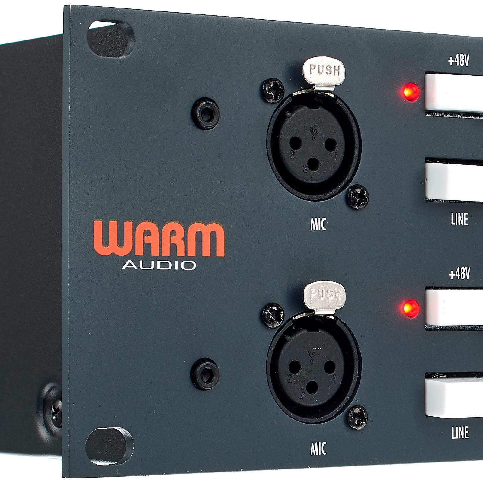 Warm Audio Logo am WA273-EQ 2-Kanal Mikrofonvorverstärker im britischen 1073-Stil mit Equalizer
