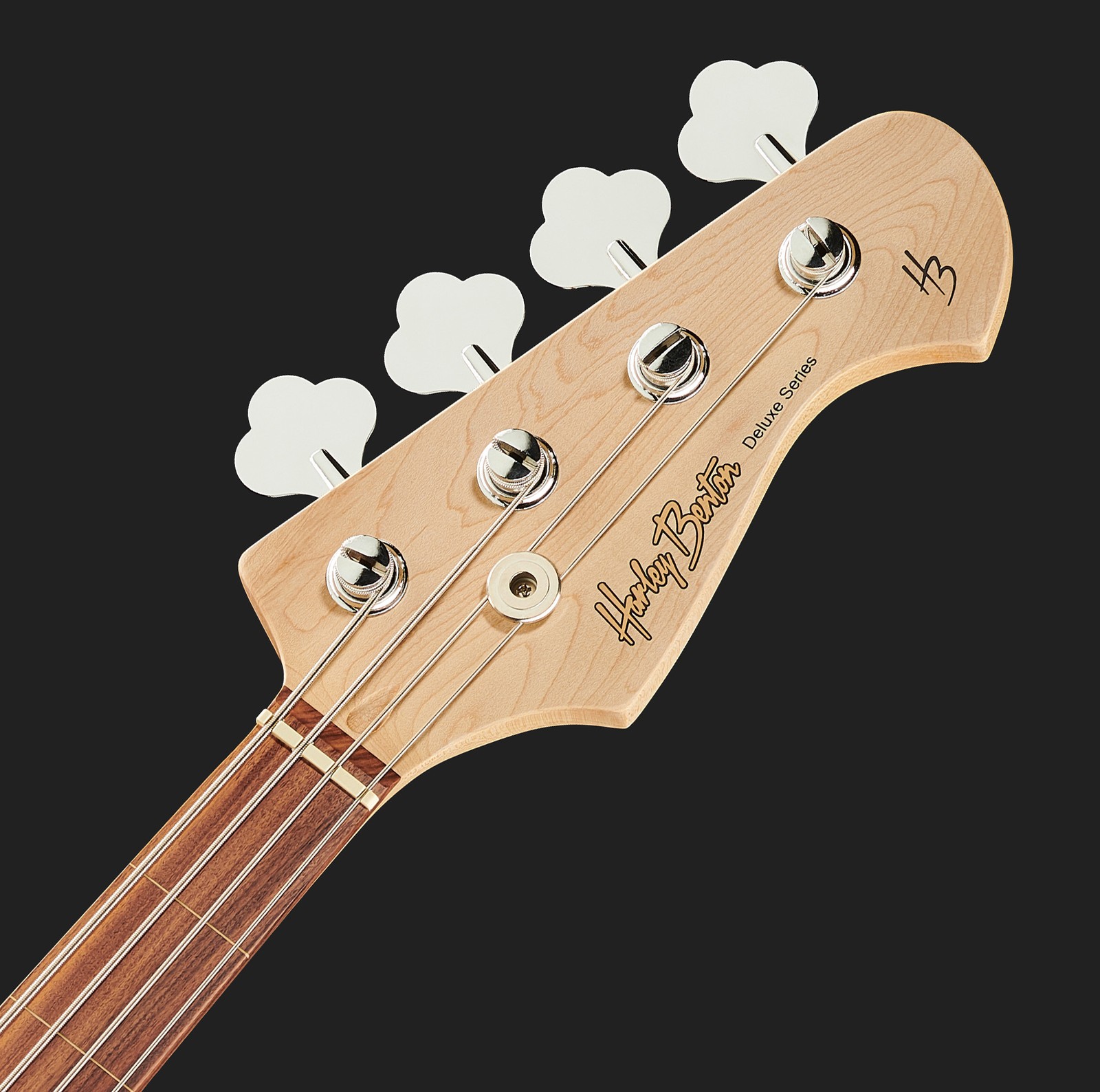 Tête de manche de la basse électrique fretless 3-Tone Sunburst JB-40FL de Harley Benton