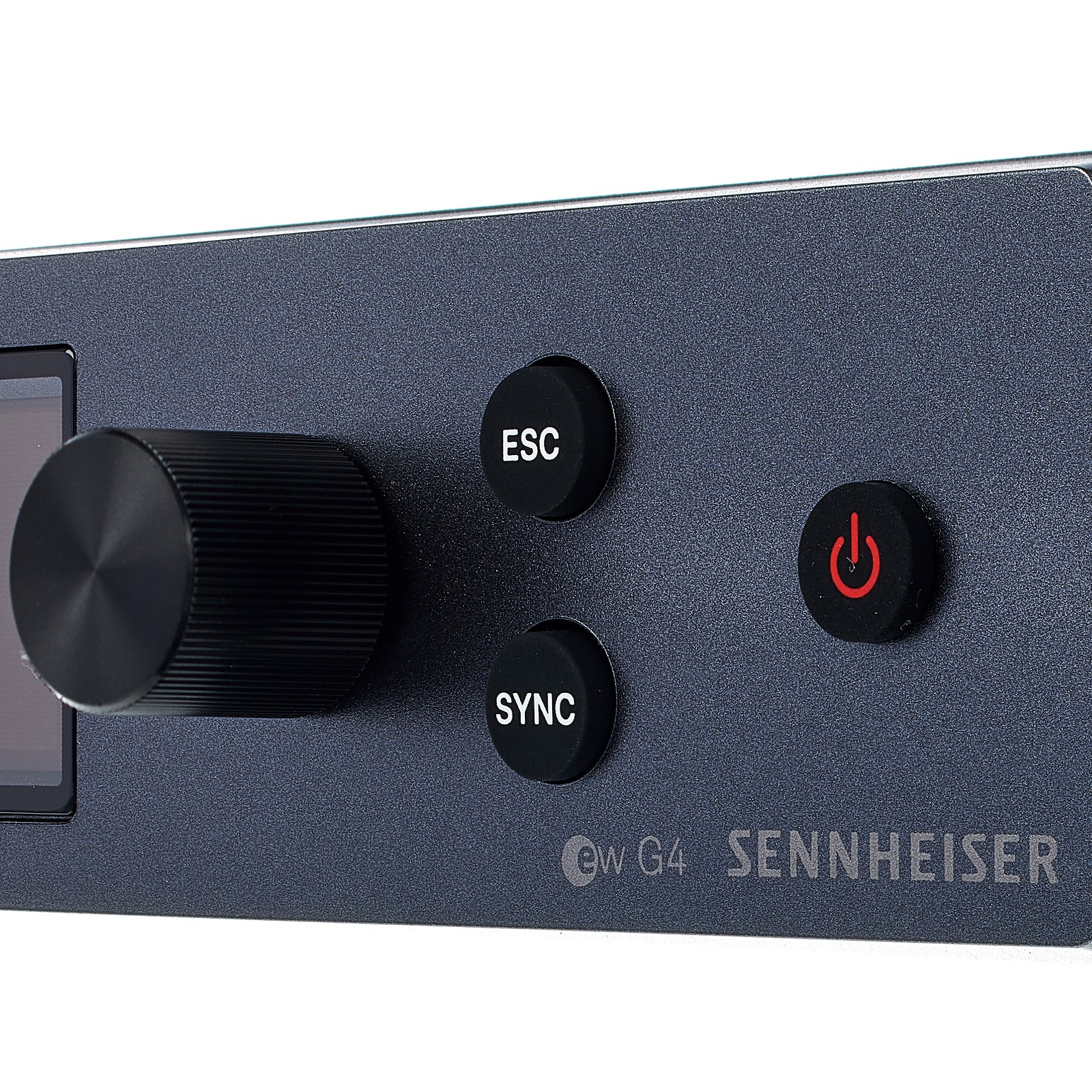 Manufacturer's logo on the Sennheiser ew IEM G4 wireless monitoring system