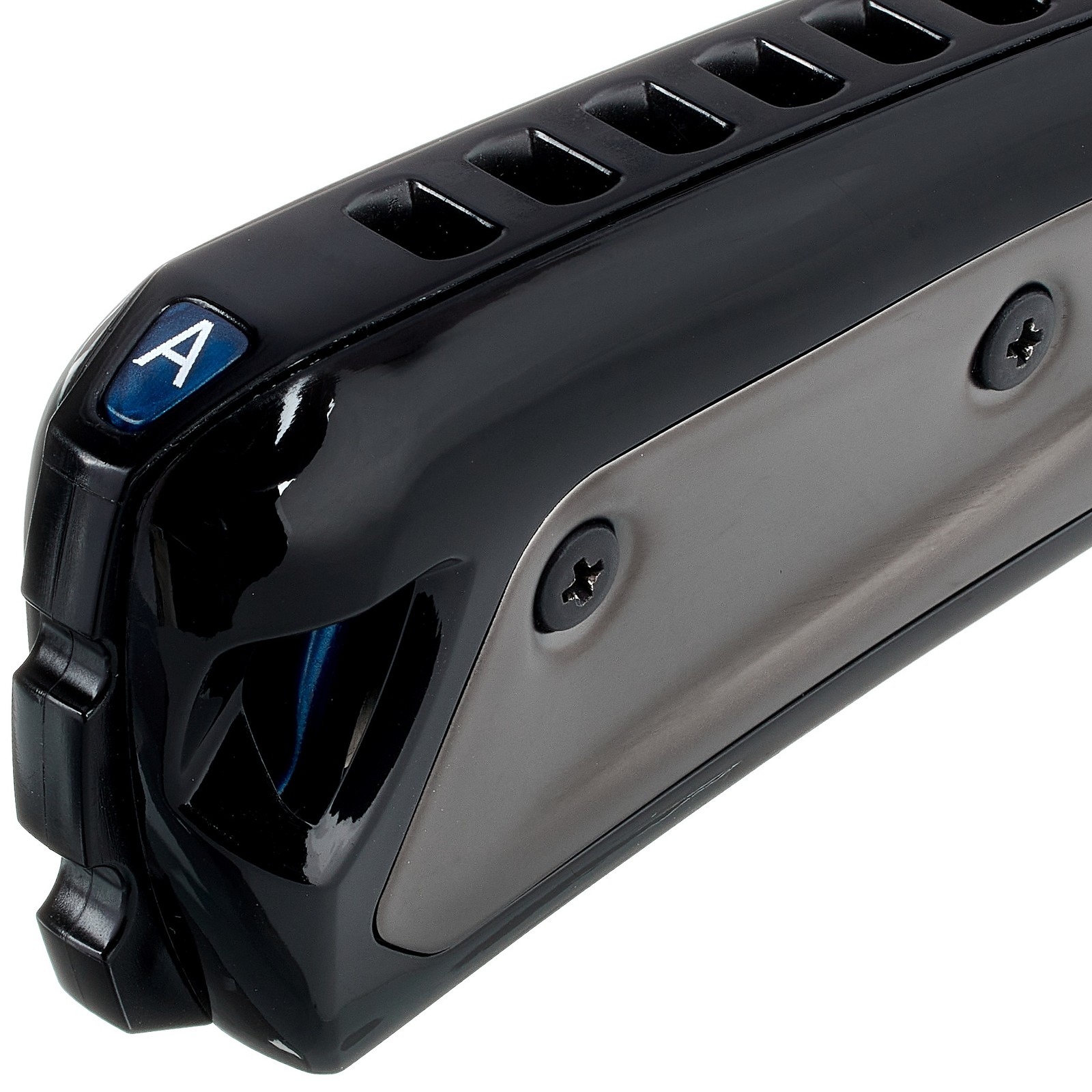 Mundharmonika Yonberg schwarz mit Anzeige der Stimmung