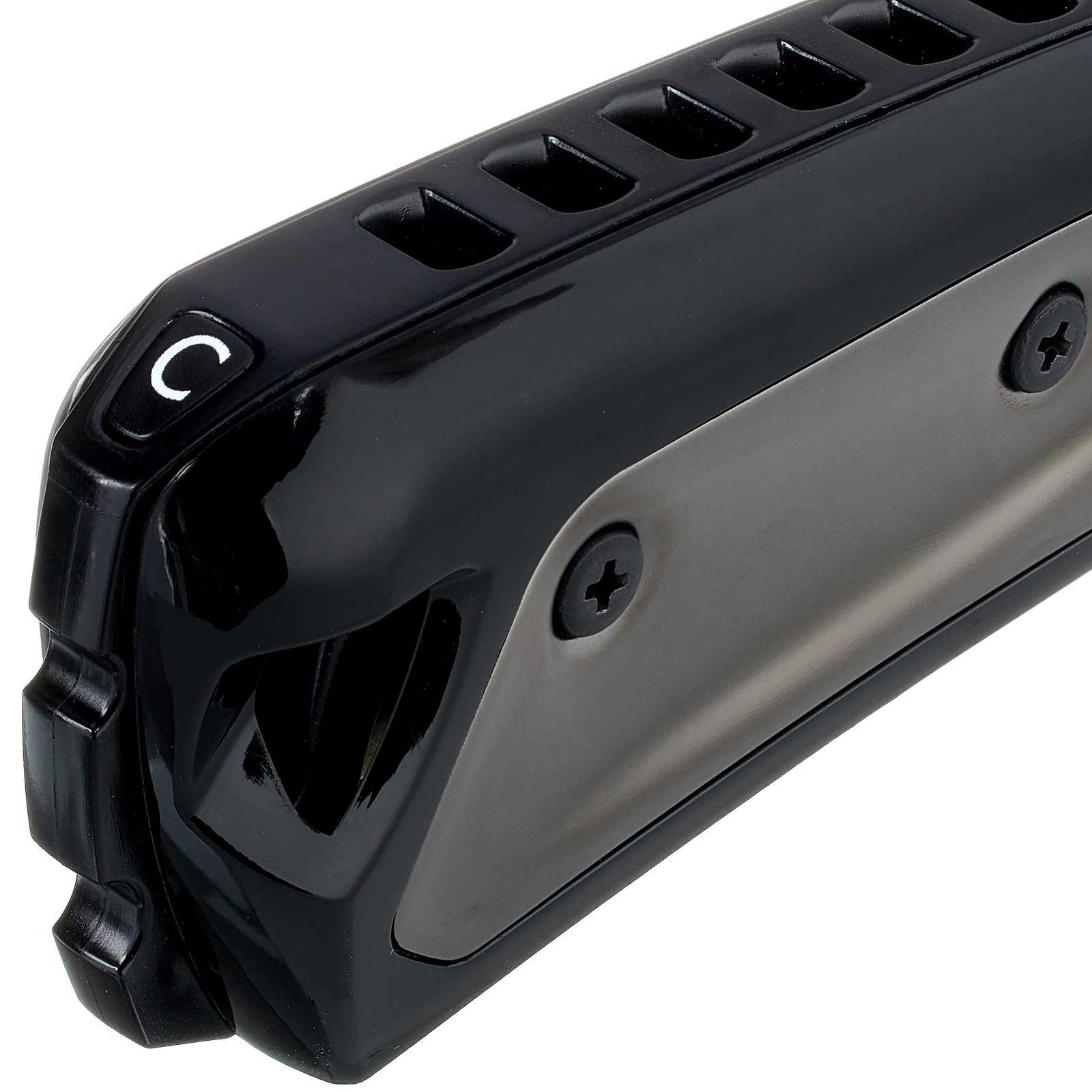 Mundharmonika Yonberg schwarz mit Anzeige der Stimmung