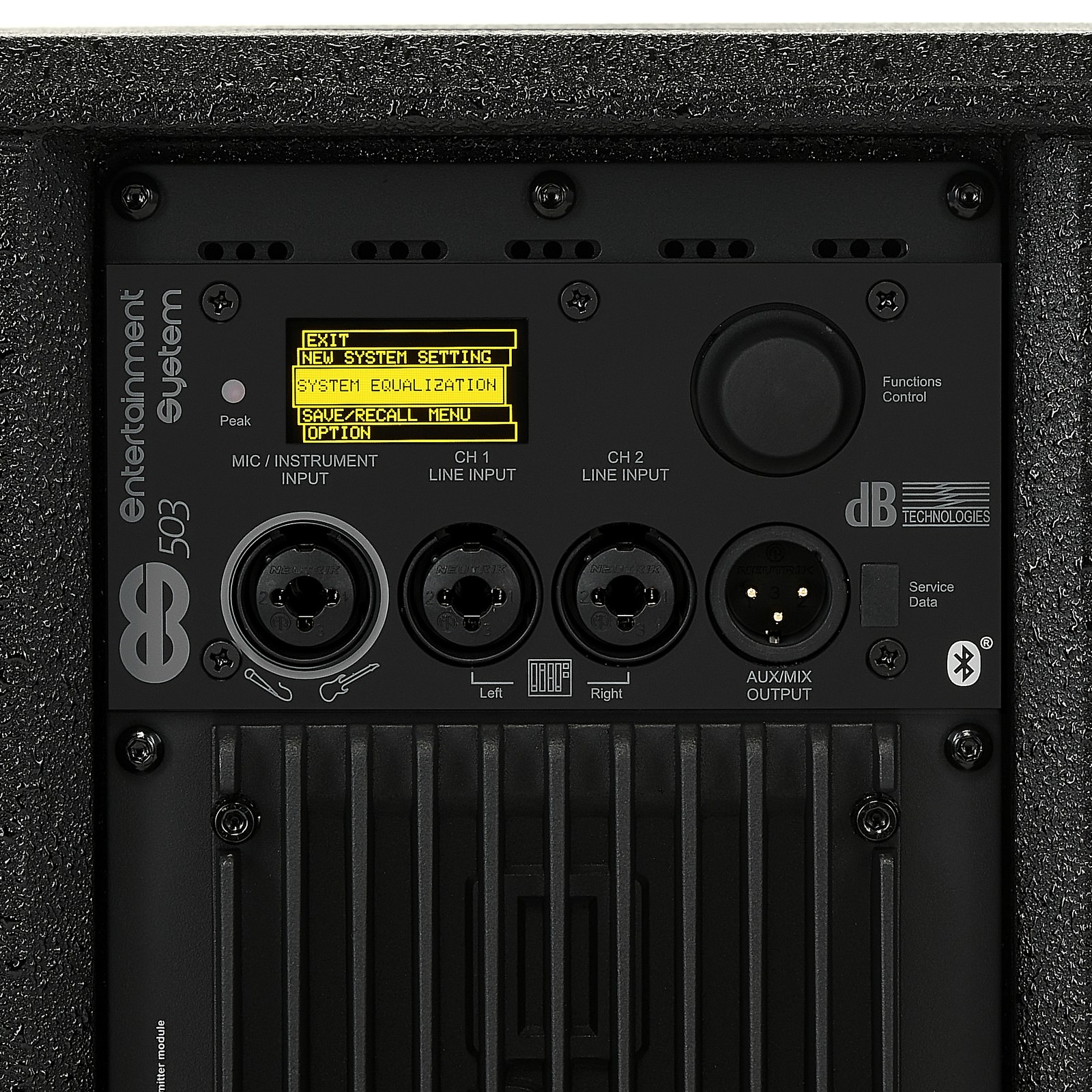 Anschlüsse am dBTechnologies ES503 Sub 12" Woofer mit 2" Schwingspule