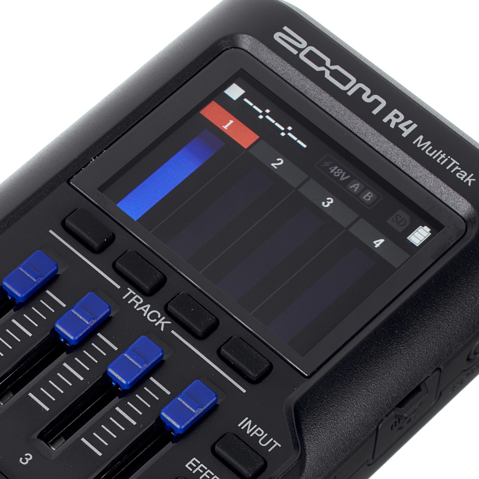 Display des Zoom R4 MultiTrak 4-Spur-Recorders