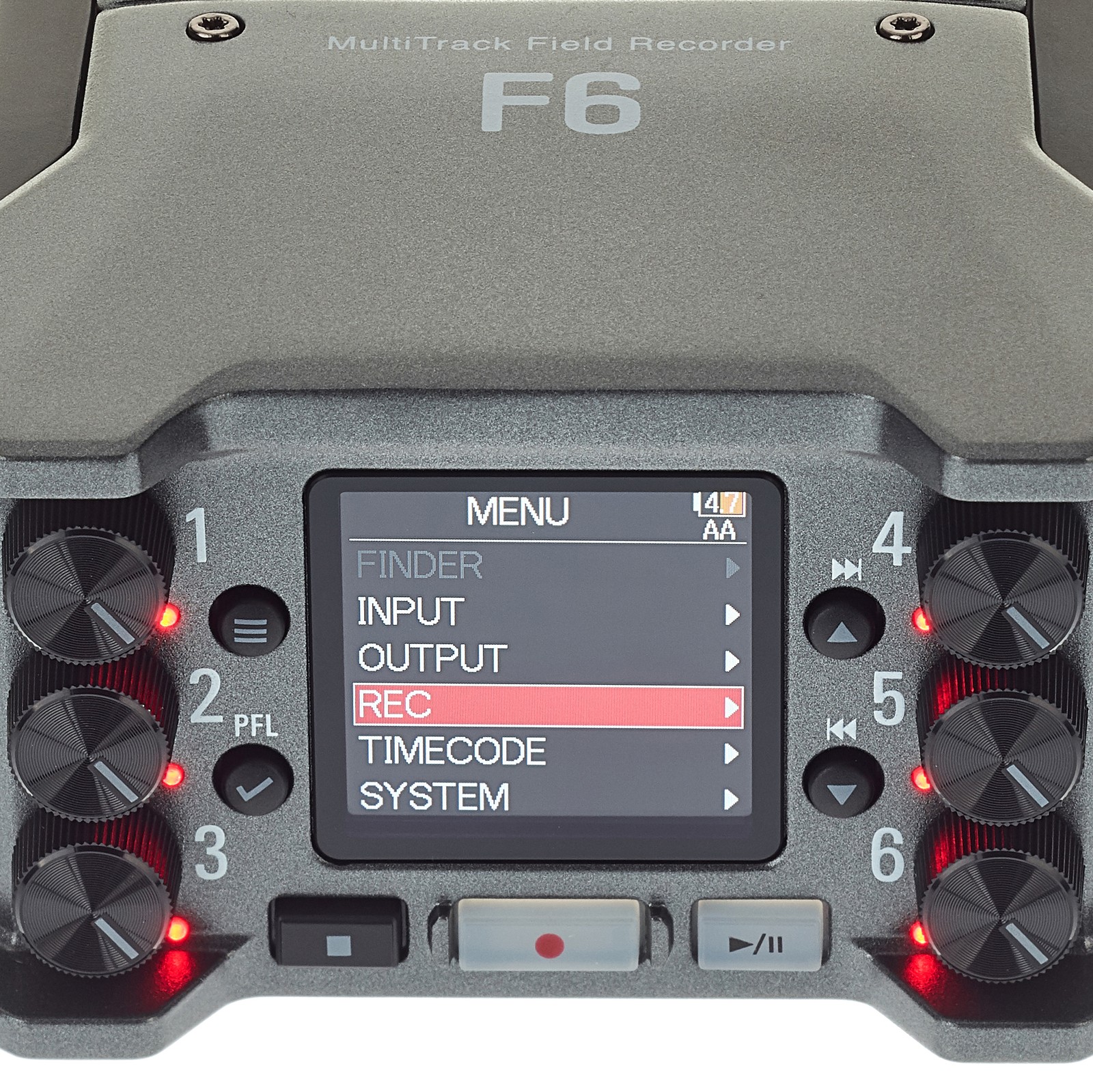 Zoom Field Rekorder Display