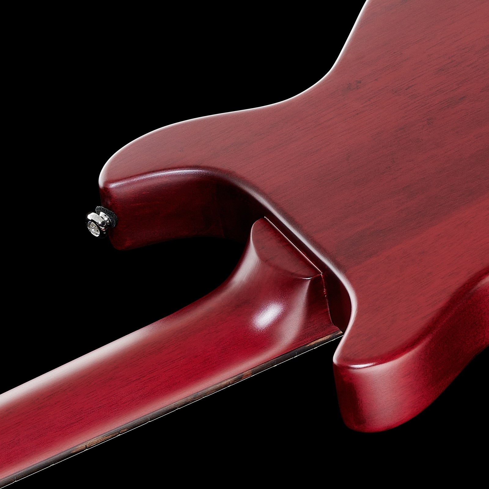 Halsübergang der Harley Benton DC-Junior FAT Faded Cherry E-Gitarre