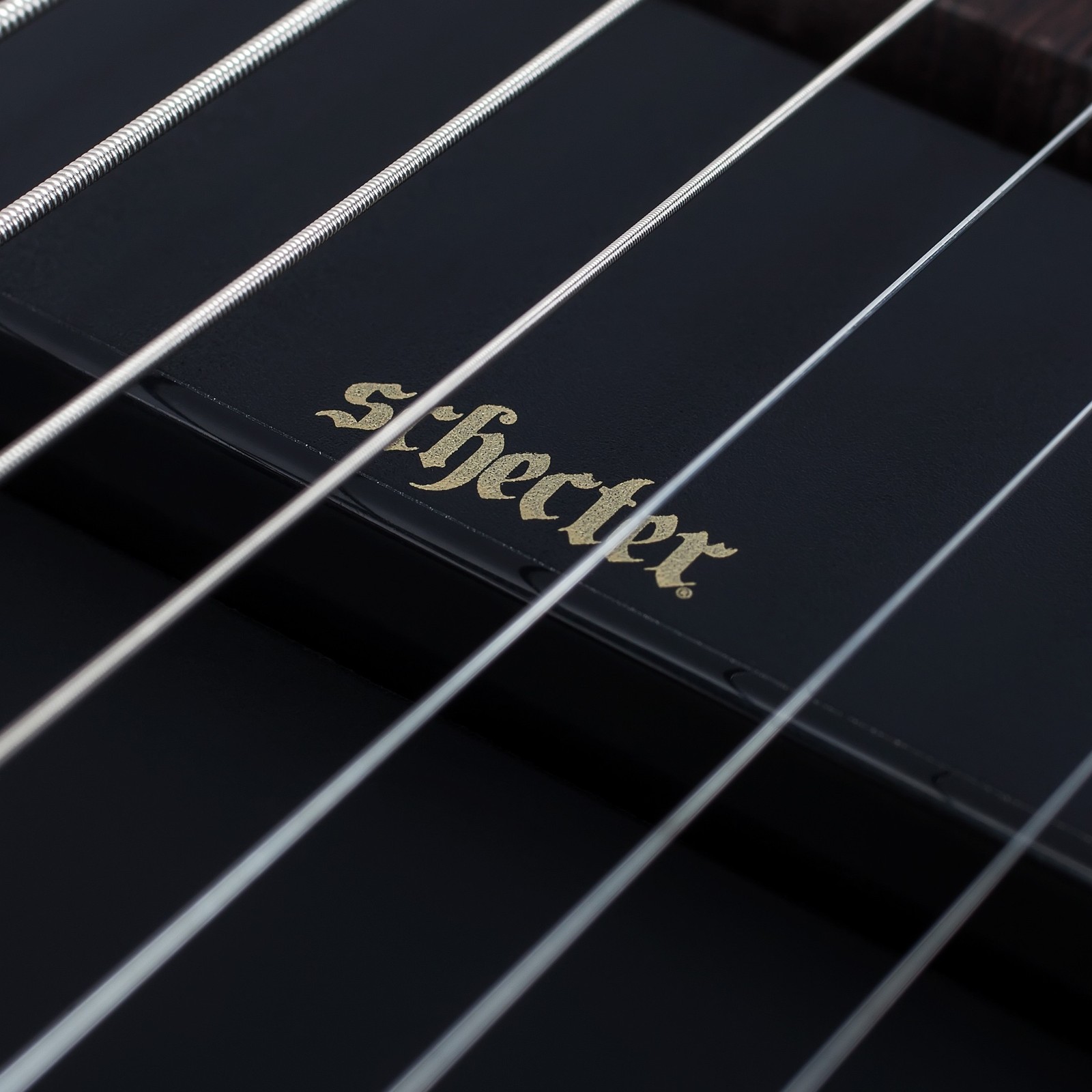 Schecter Logo auf Humbucker Tonabnehmer