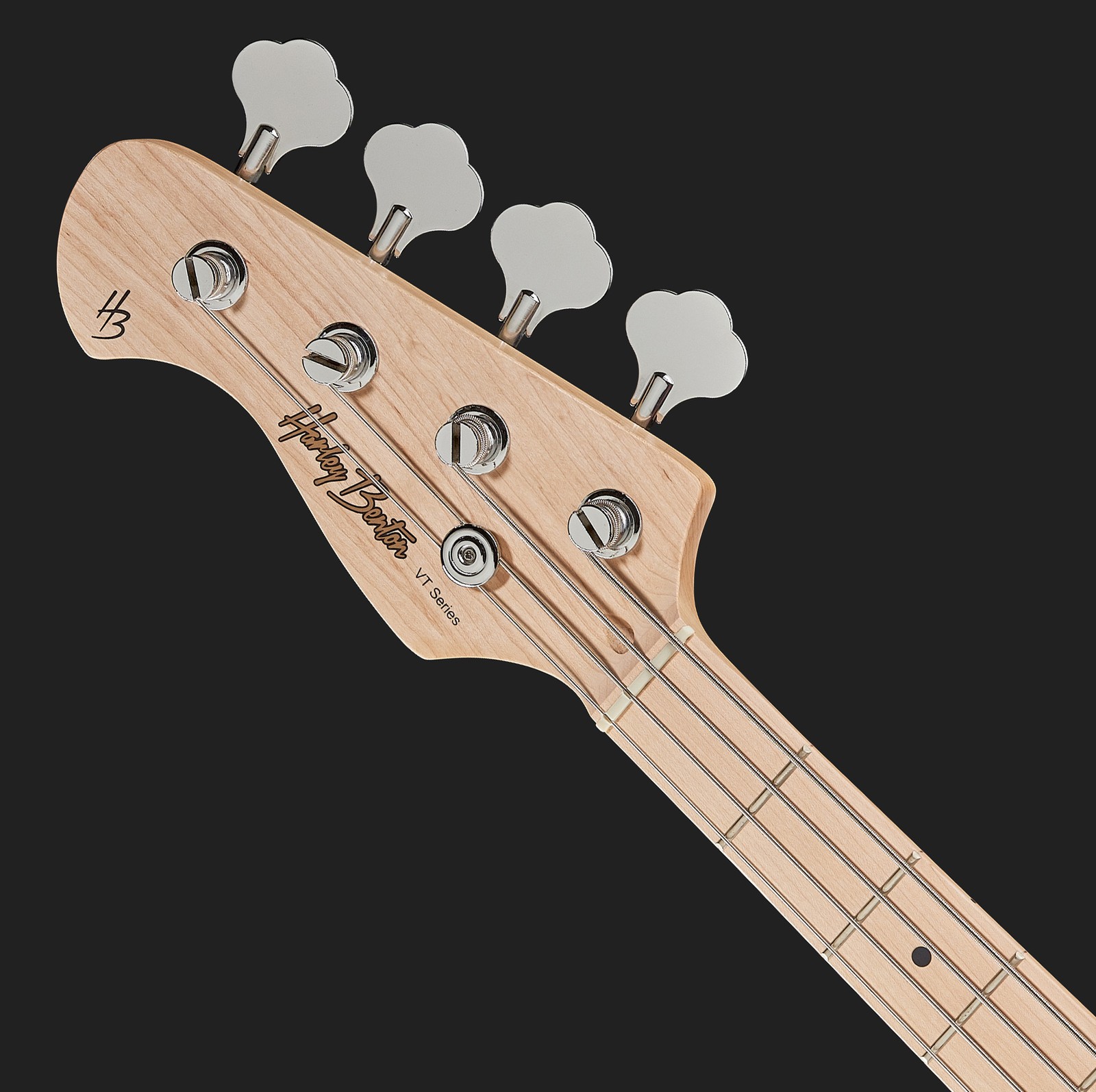 Kopfplatte des Harley Benton PB-50 LH SB Vintage Series E-Bass