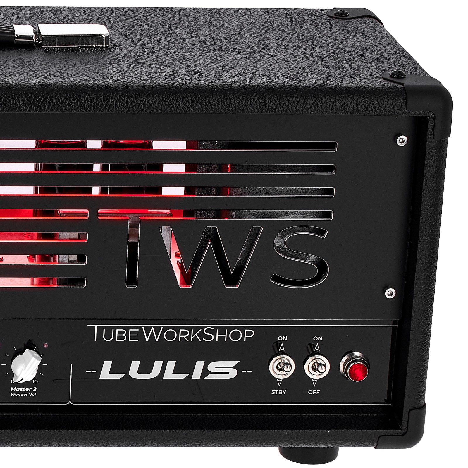 TWS Logo am Lulis Signature Top Vollröhrentopteil für E-Gitarre