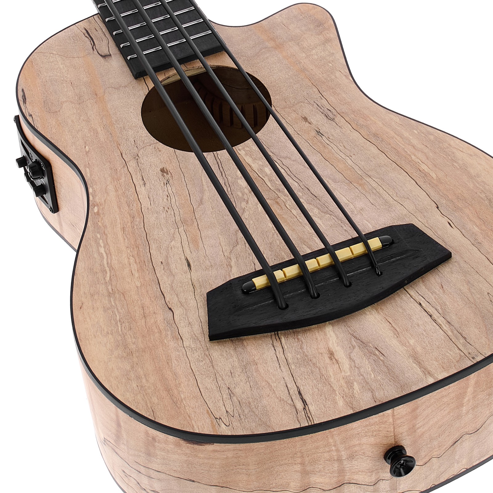 Harley Benton Solid UkeBass Spalted Maple