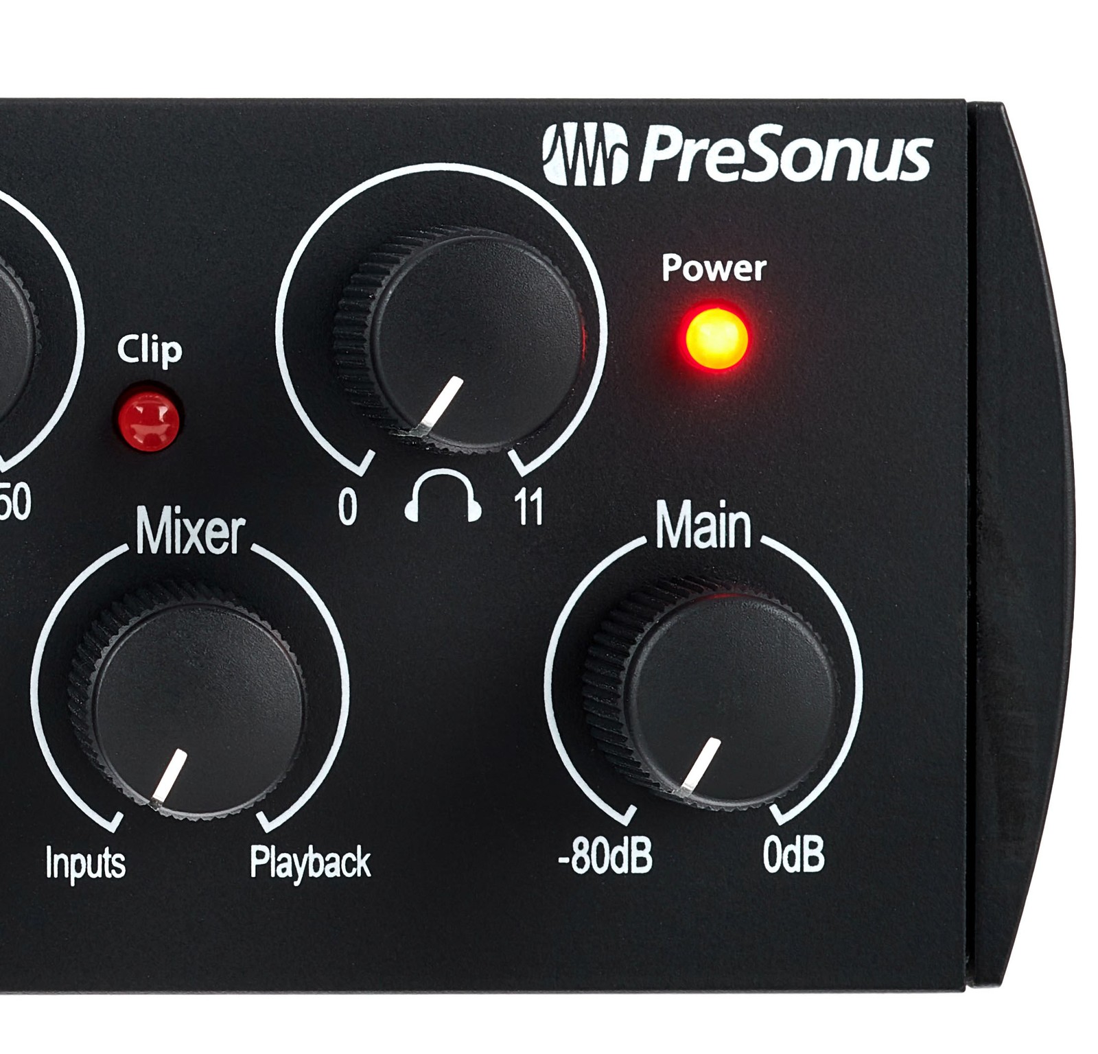 Regler am Presonus AudioBox USB 96 25th Anniv Ed 2x2 USB 2.0 Recording-Interface 24-Bit / 96 kHz