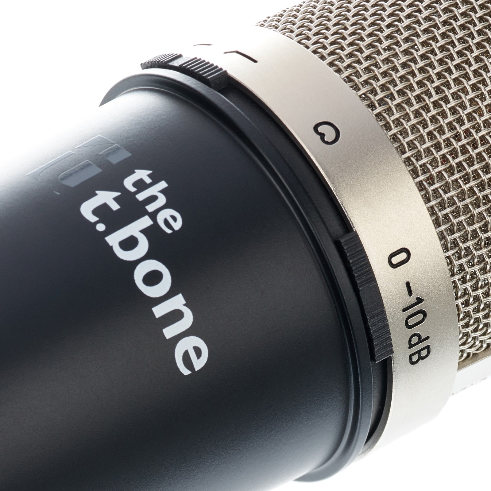 The t.bone logo on the SC-450 large-diaphragm condenser microphone