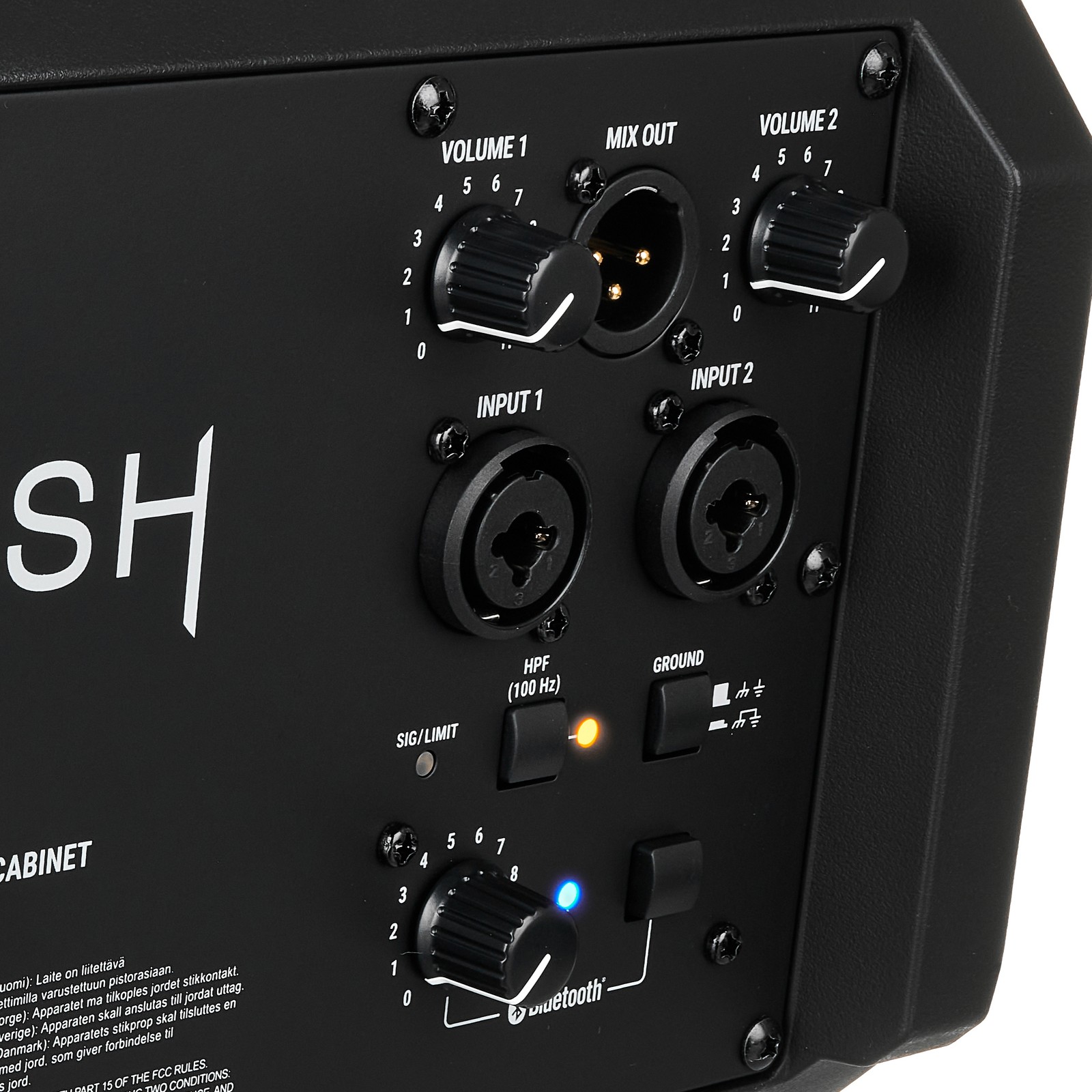 Bedienelemente des Headrush FRFR108 MKII