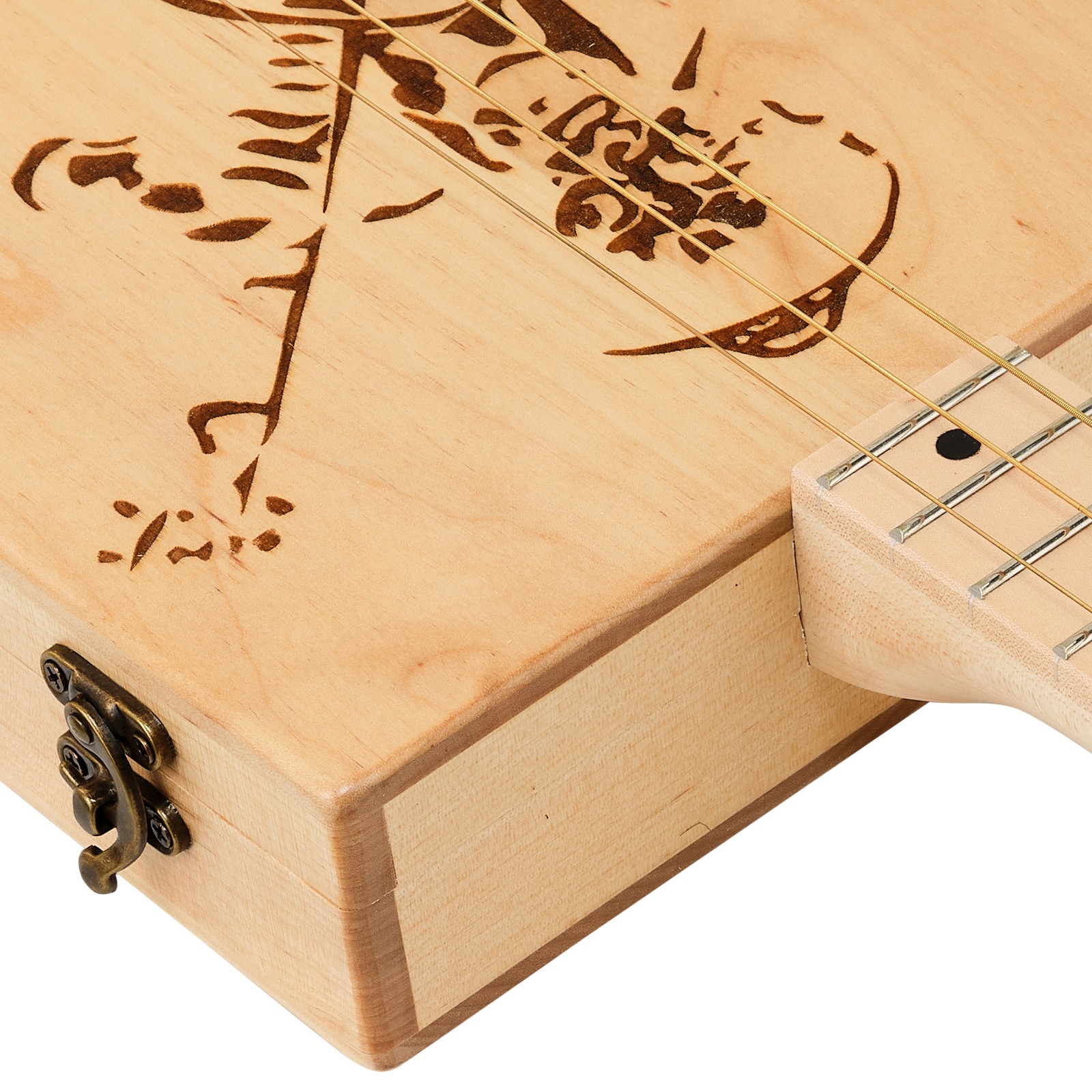 Halsübergang der Thomann Cigar Box Guitar Magnetic PU