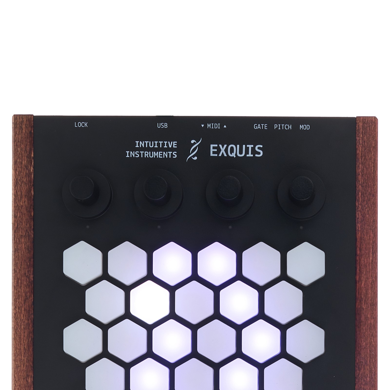 Intuitive Instruments Exquis Deluxe Dark Wood, Logo