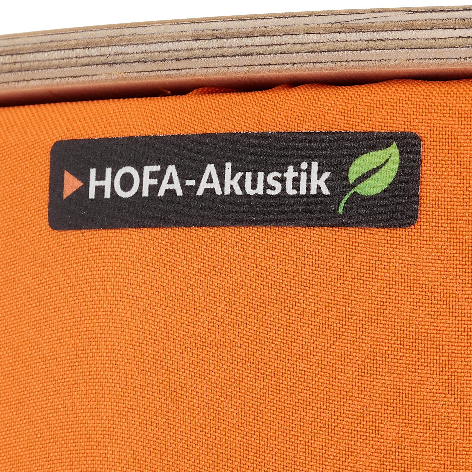 Hofa Akustik Logo am Hofa Basstrap 104 Orange