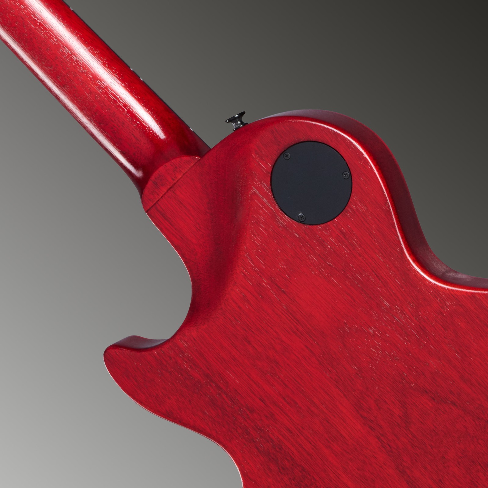 Abgerundeter Halsfuß auf der Rückseite der Gibson Les Paul Modern Studio WRS E-Gitarre