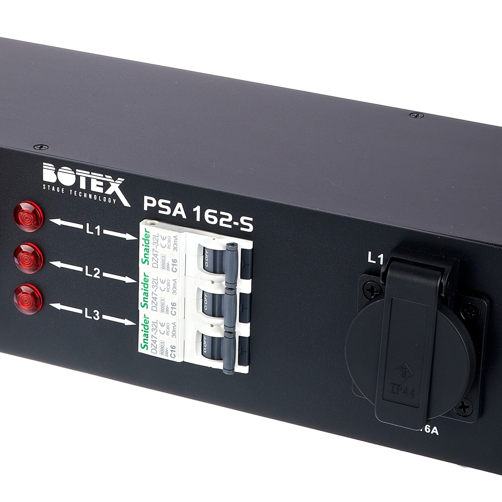 Logo auf dem Stromverteiler 16 A, Botex PSA 162-S RCBO