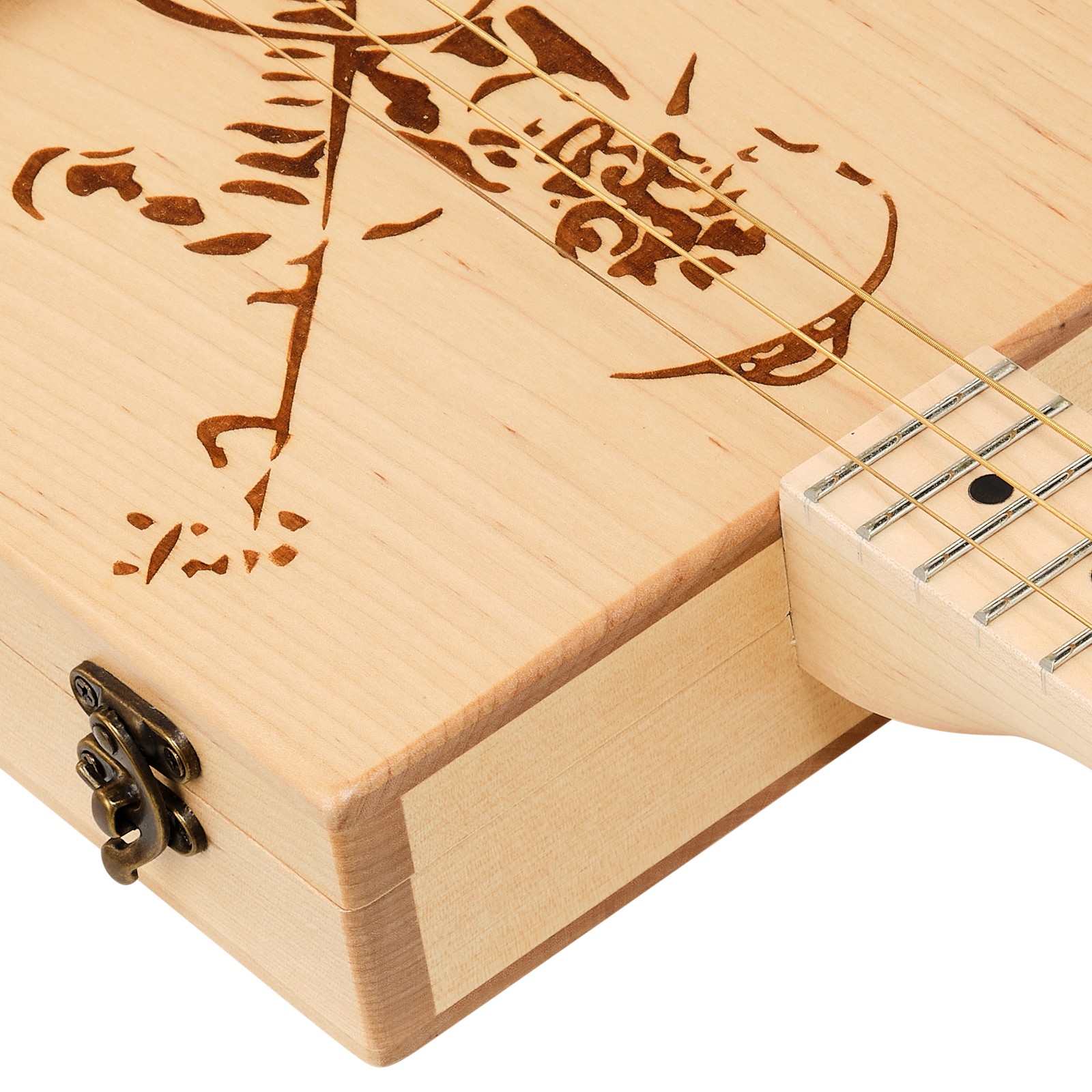 Halsübergang der Thomann Cigar Box Guitar Piezo PU