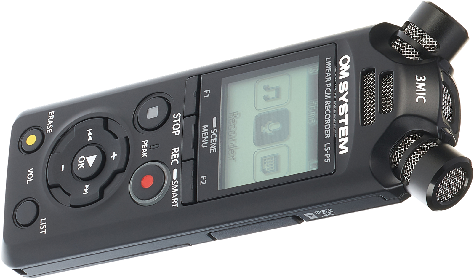 OM System LS-P5 Olympus Recorder von vorne
