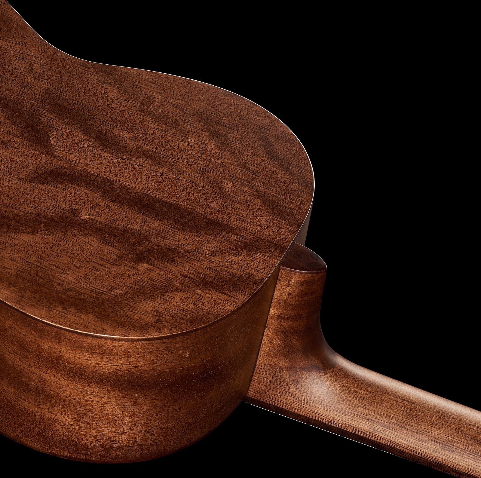 Sapele Mahagoni Korpus der Harley Benton Custom Line CLP-15ME LH von hinten