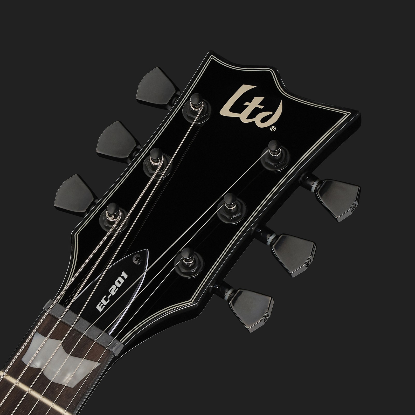 Kopfplatte der ESP LTD EC-201 Black E-Gitarre