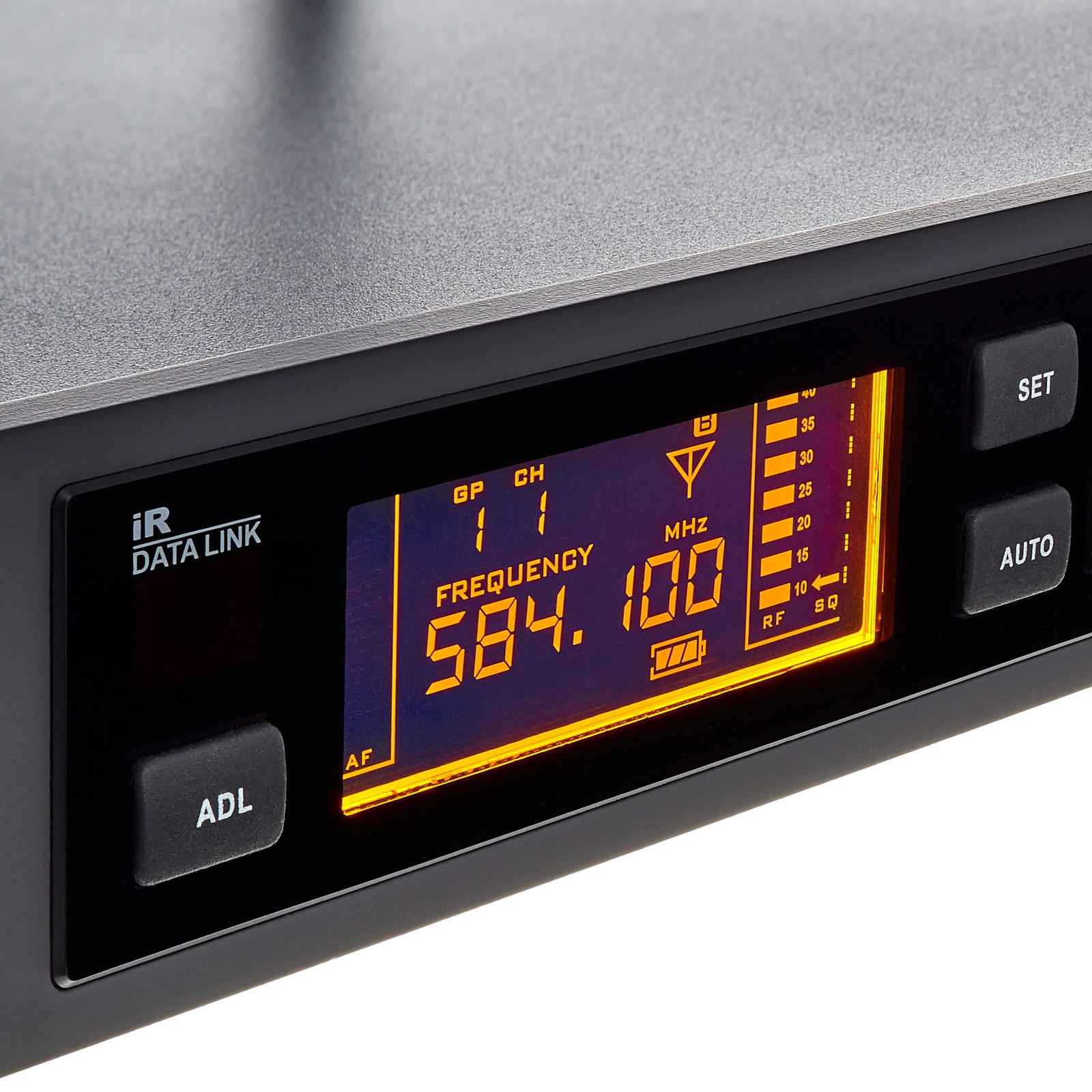 Display am the t.bone free solo Twin PT 590 MHz 2-kanaliges UHF-Funksystem