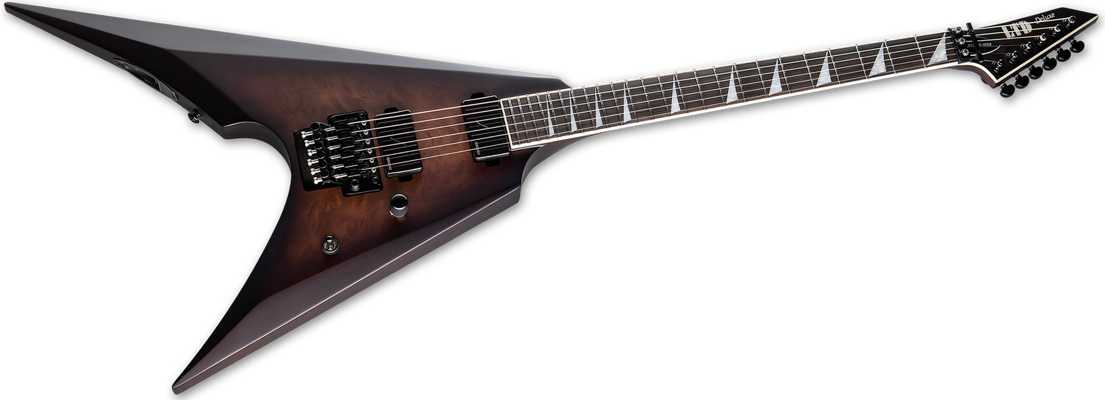 ESP LTD Arrow QM Dark Brown Burst E-Gitarre