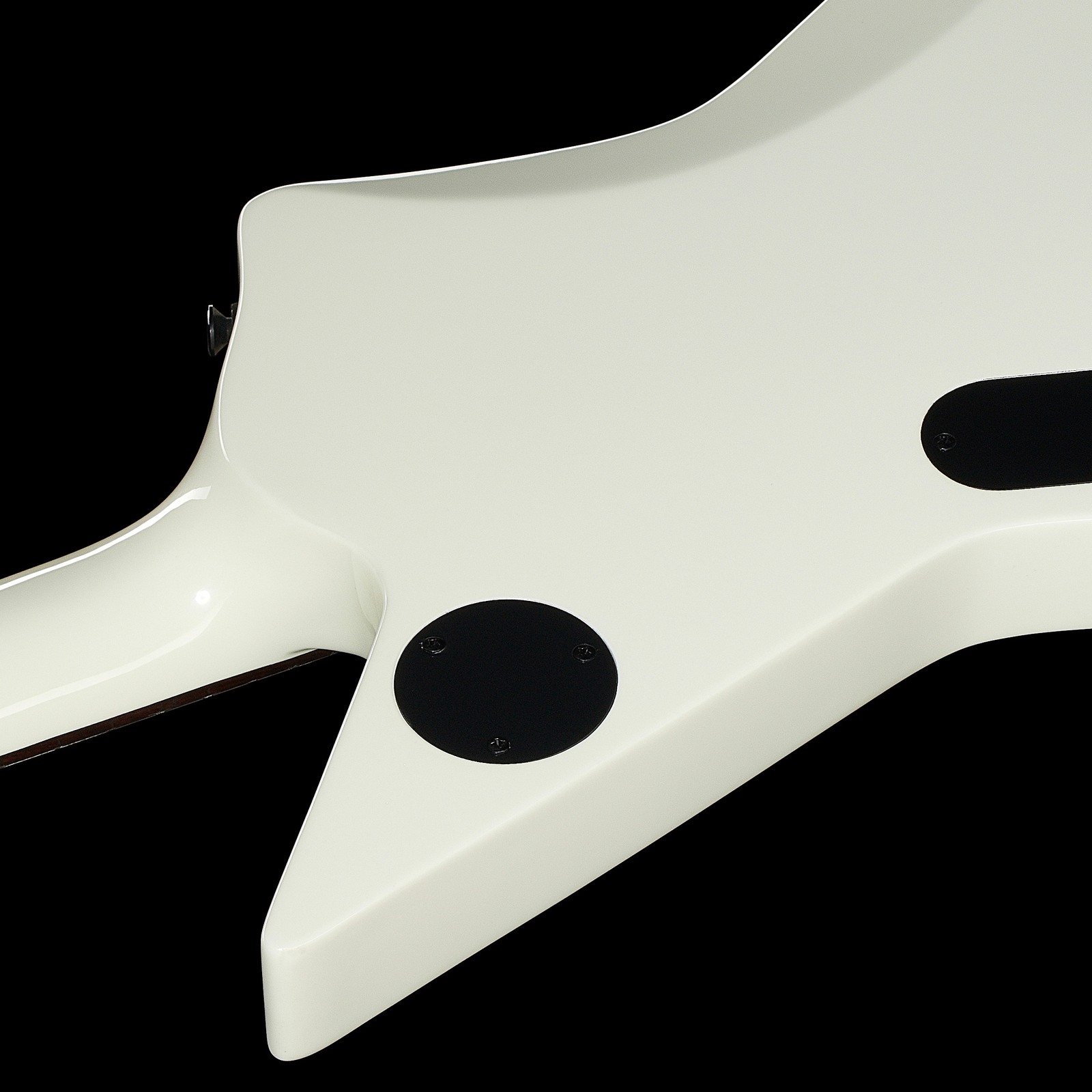 Geleimter Hals auf der Rückseite der weißen Harley Benton EX-84 Modern WH