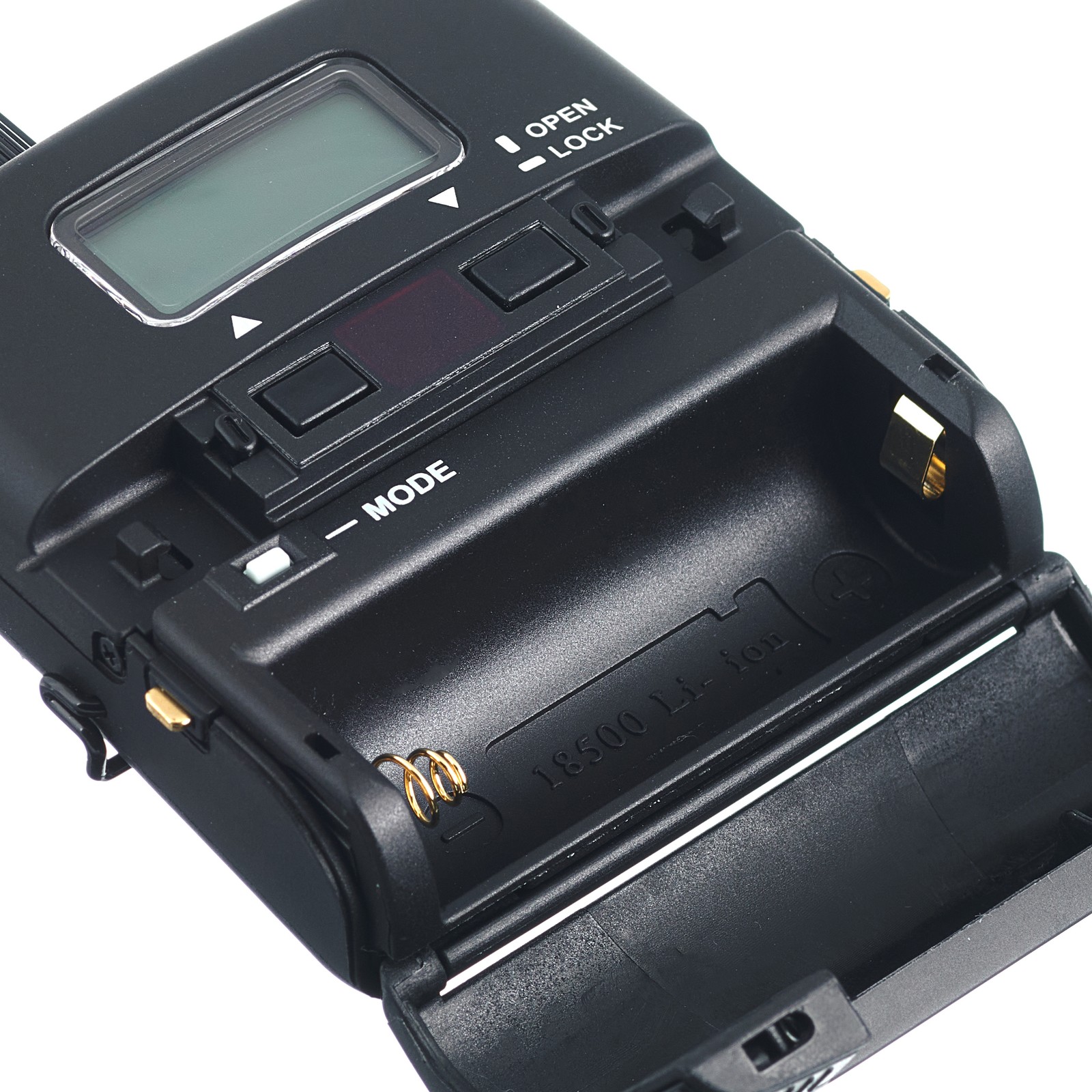 Batteriefach des Mipro MI-58R Taschenempfängers