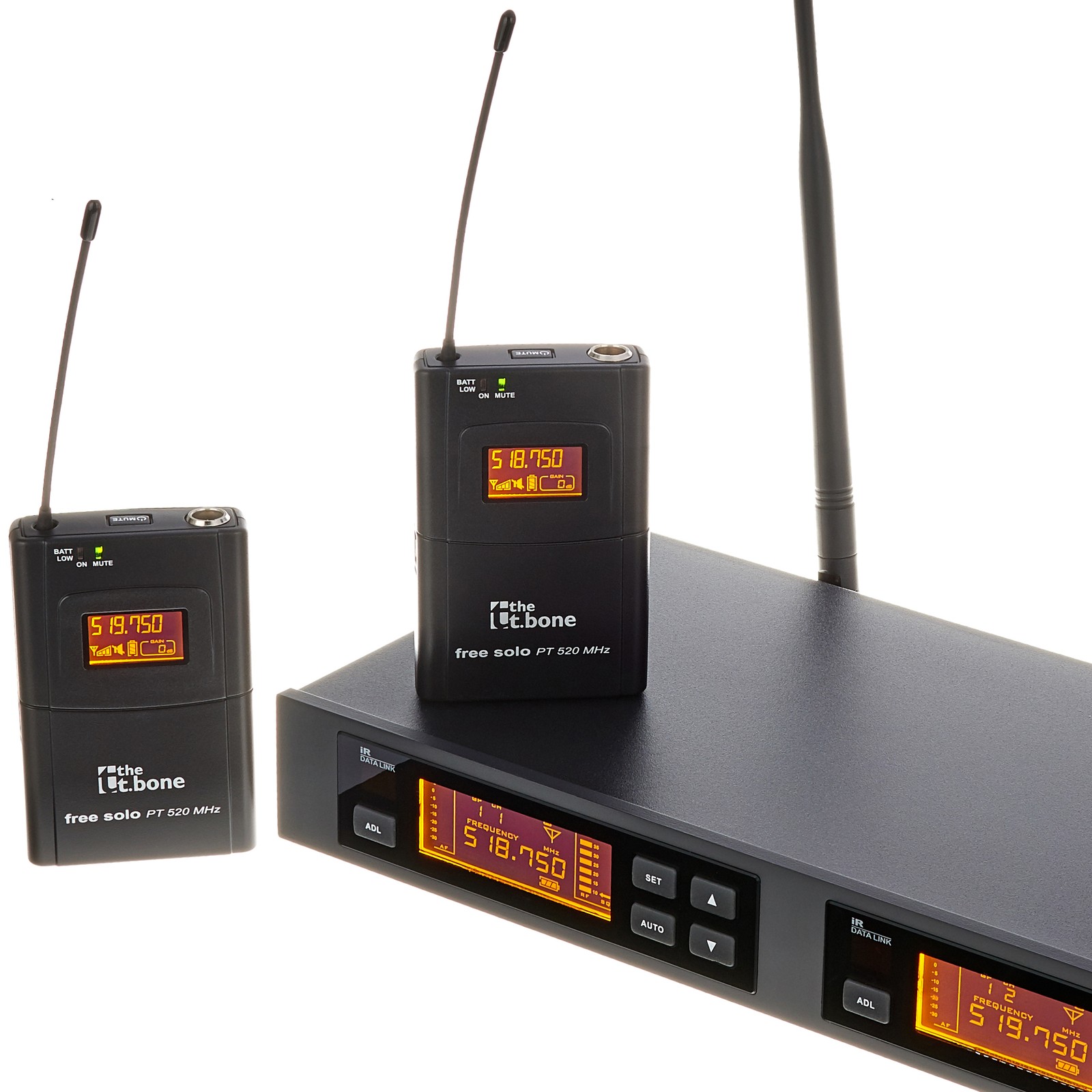 Zwei Sender und ein Empfänger am the t.bone free solo Twin PT 520 MHz