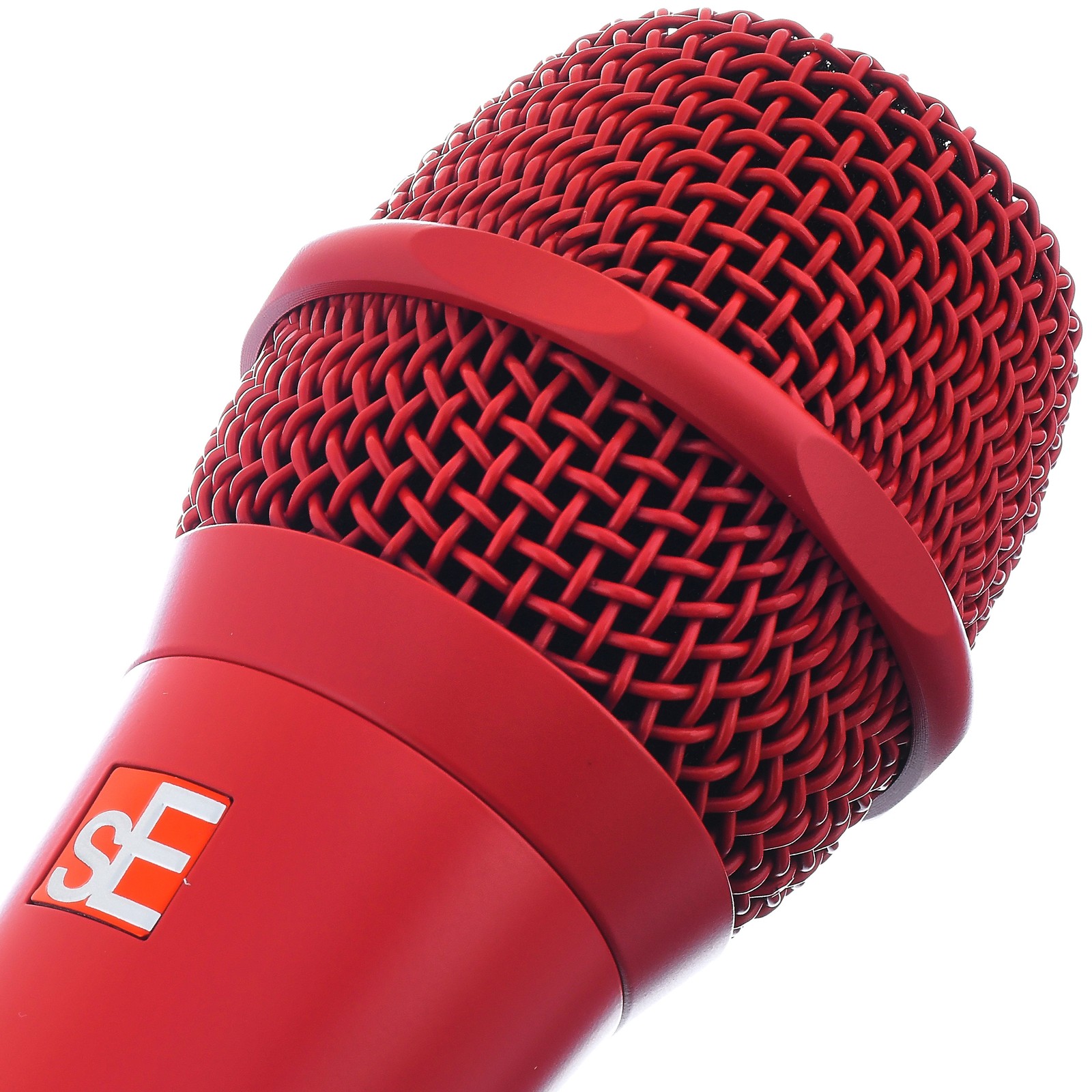 Mikrofonkorb des SE Electronics V7 Red mit integriertem rotem Windschutz