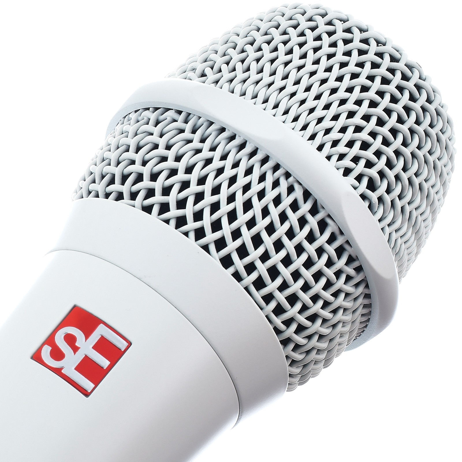 Mikrofonkorb des SE Electronics V7 White mit integriertem rotem Windschutz