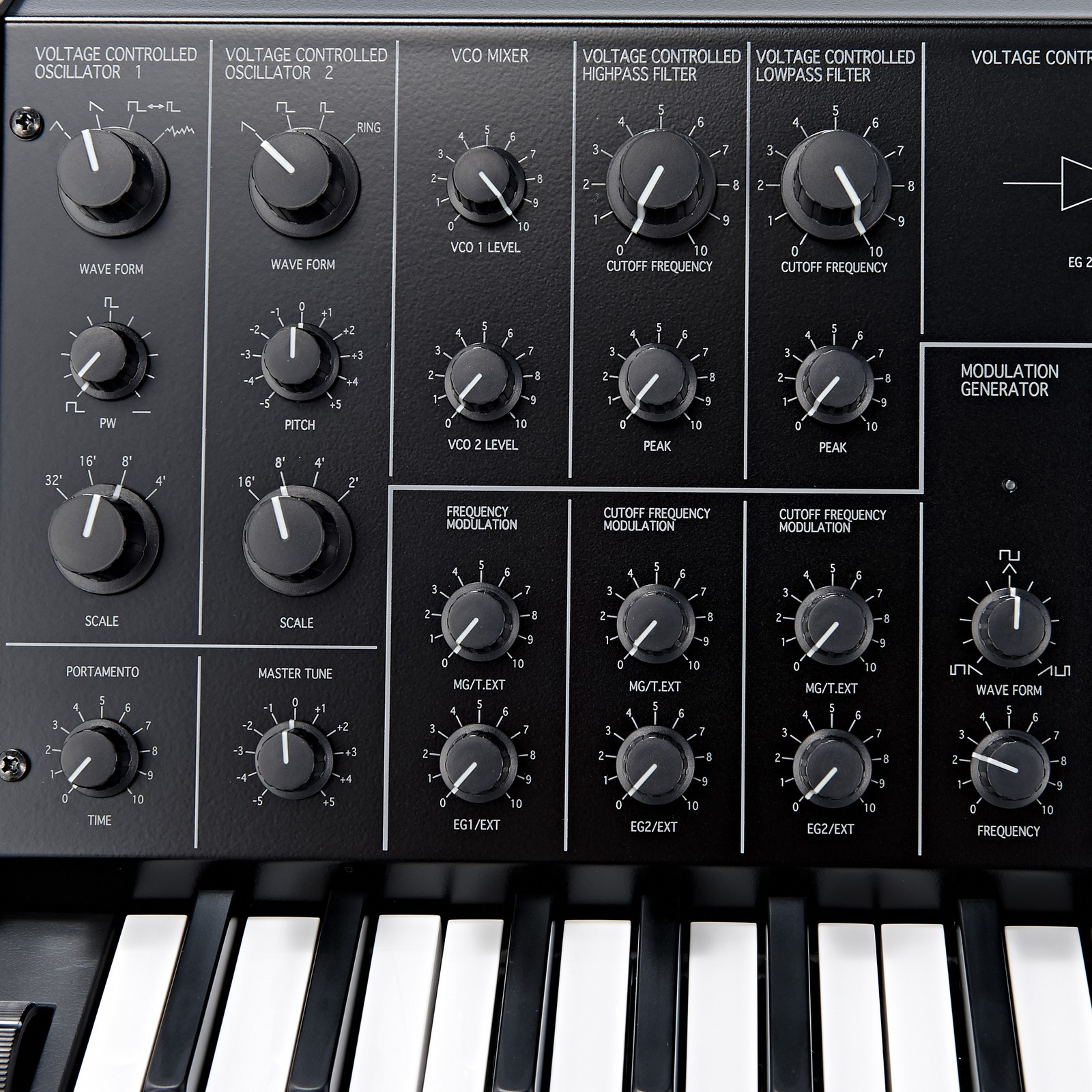 Regler am Korg MS-20 mini Analog-Synthesizer