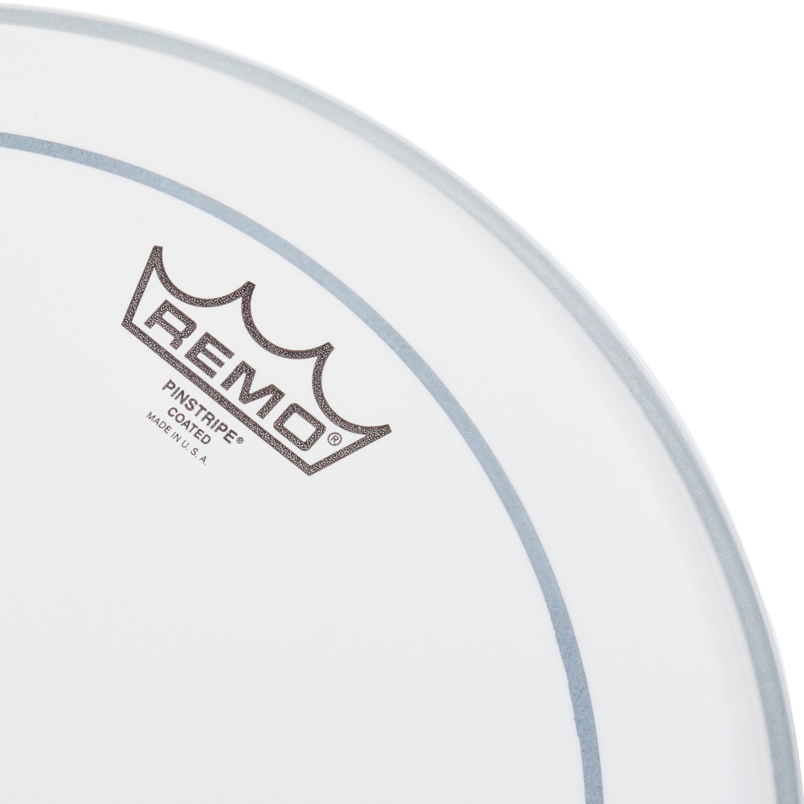 Herstellerlogo auf dem Remo Pin Stripe Coated 14" Fell
