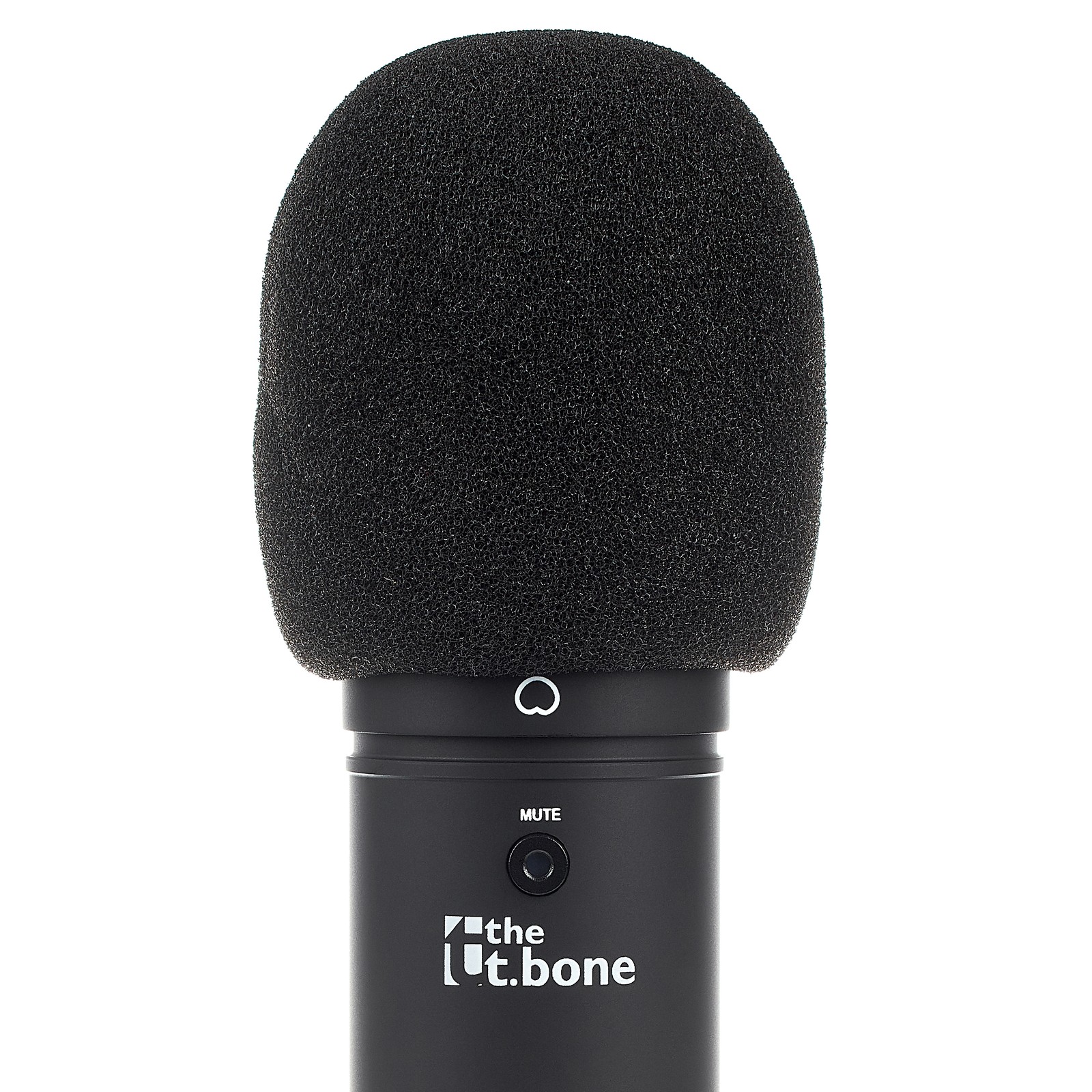 Foam wind shield on the t.bone SC 420 USB Large Diaphragm Studio Microphone