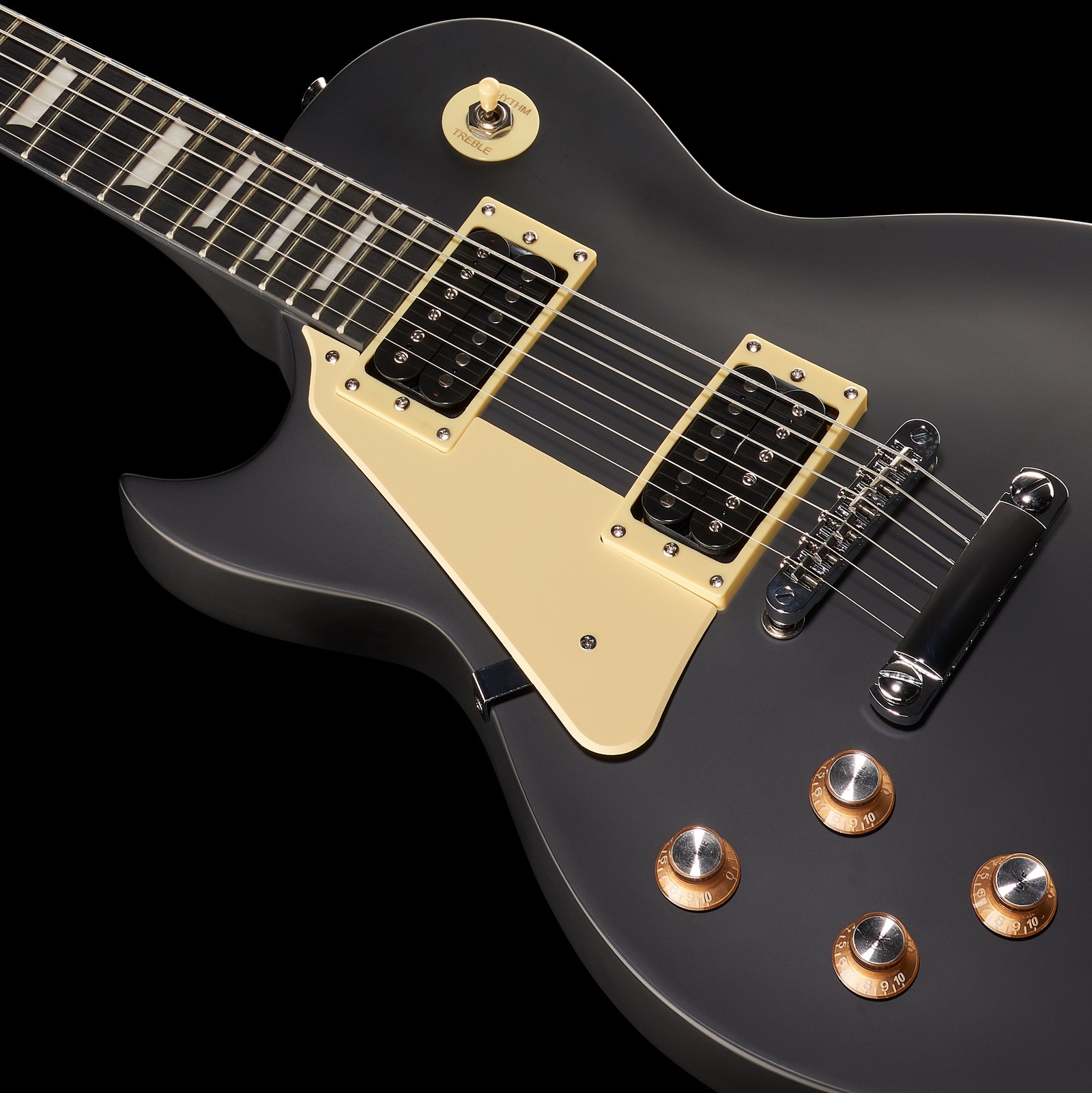 Harley Benton SC-400LH schwarz Korpus Front