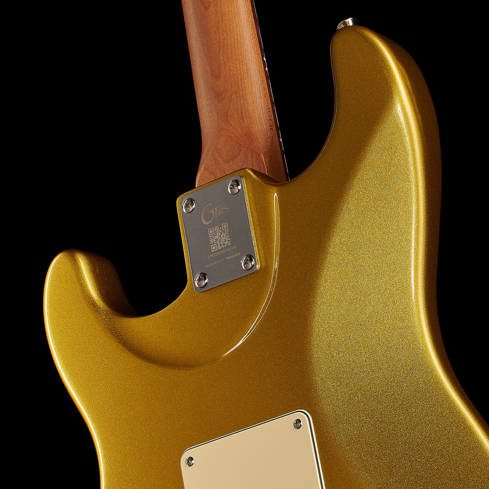 Back of the Mooer GTRS Guitars Standard S 800 G with bolt-on neck