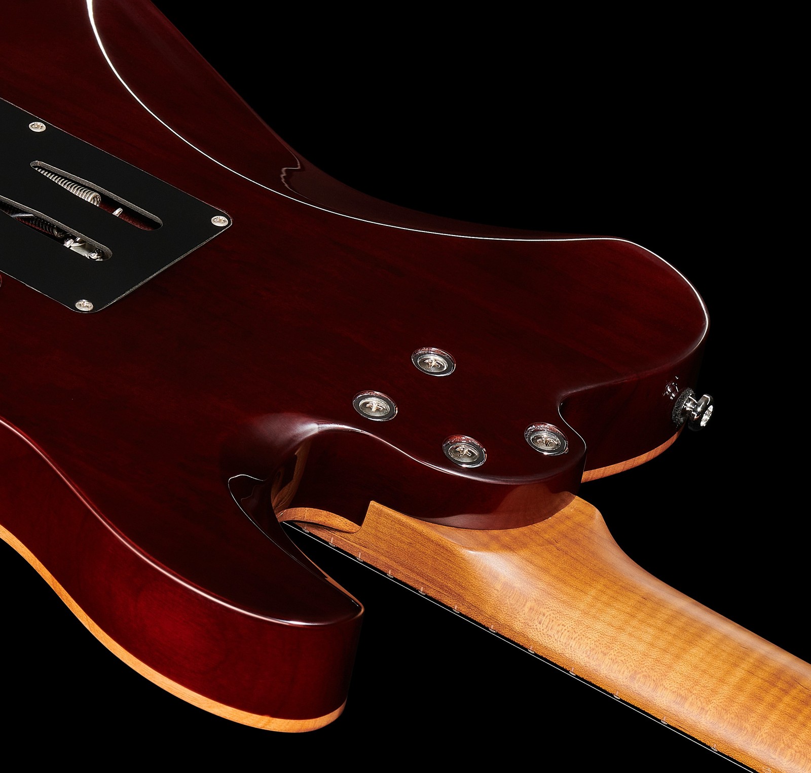 Rückseite der Harley Benton Fusion-T HH LH Roasted FNT E-Gitarre